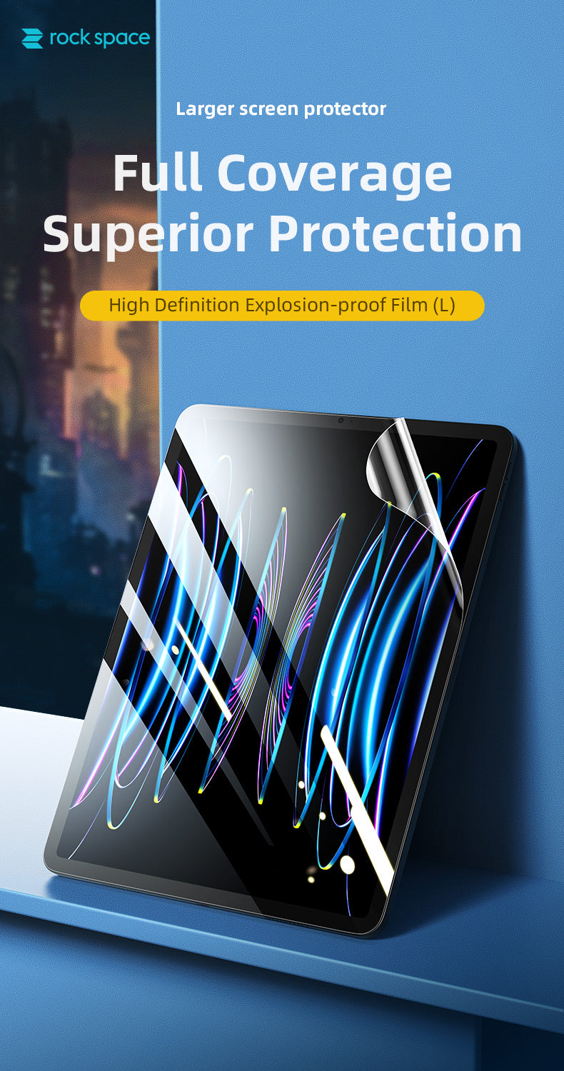 6941402776480 (Size: L) rock space High Definition Explosion-proof Film (Half-Cut) 290-01Y (1*10pcs) (290*204mm)