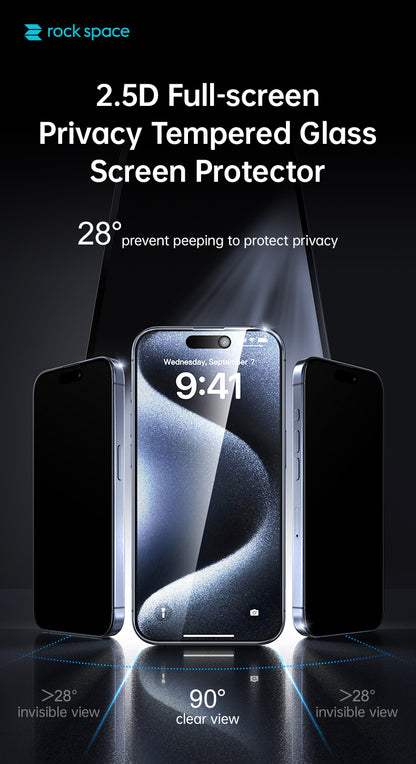 iP 15 Plus Privacy Tempered Glass Screen Protector